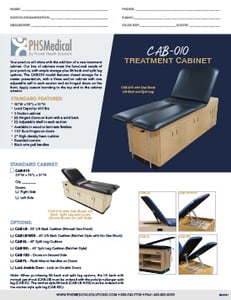 CAB-010 Treatment Cabinet Data Sheet