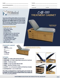 CAB-080 Treatment Cabinet Data Sheet