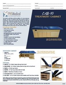 CAB-110 Treatment Cabinet Data Sheet
