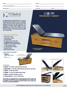 CAB-130 Treatment Cabinet Data Sheet