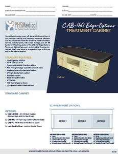 CAB-160 Edge Options Pass Through Treatment Cabinet Data Sheet