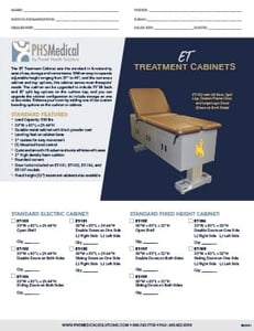 Electric Treatment Cabinet Data Sheet