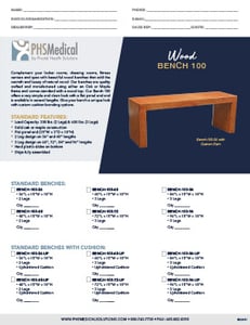 Wood Bench 100 Data Sheet