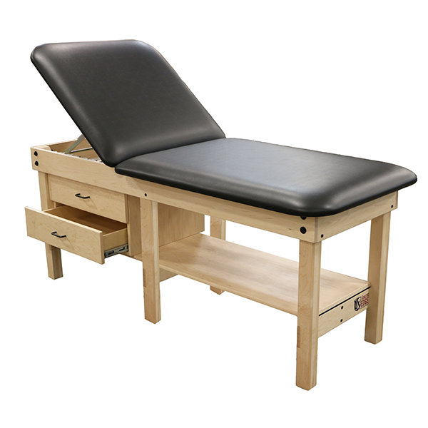 Classic 6 Leg Wood Treatment Table with Cabinet and Drawers