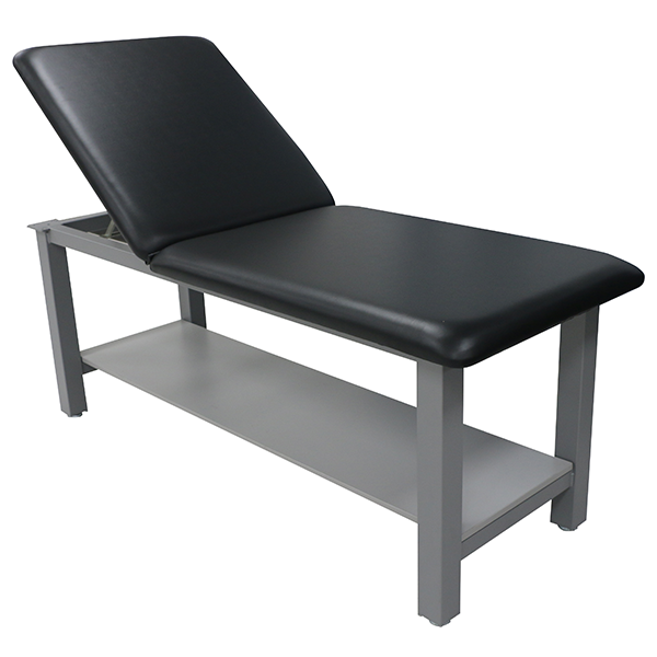 Aluma Elite Basic Treatment Table with Lift Back, Shelf, Cabinet, Nose Hole, and (2) Drawers