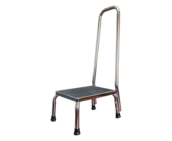 AM-843 Footstool with Non-Skid Rubber Tread Top & Handrail