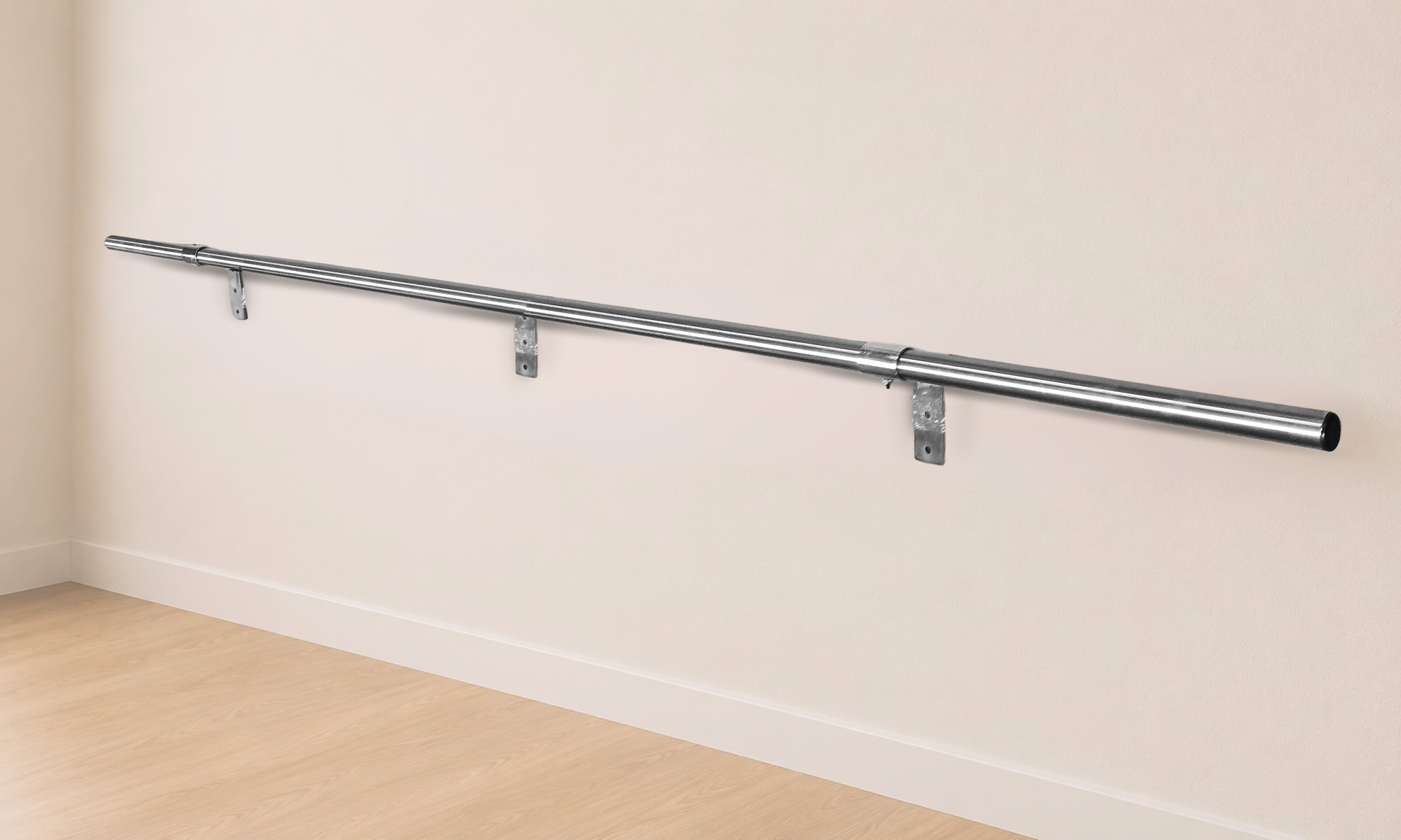 AM-720 10' Ballet Bar With Brackets on Wall